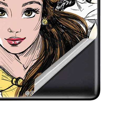 Disney Princess Belle Sketch Google Pixel 6 Pro Skin